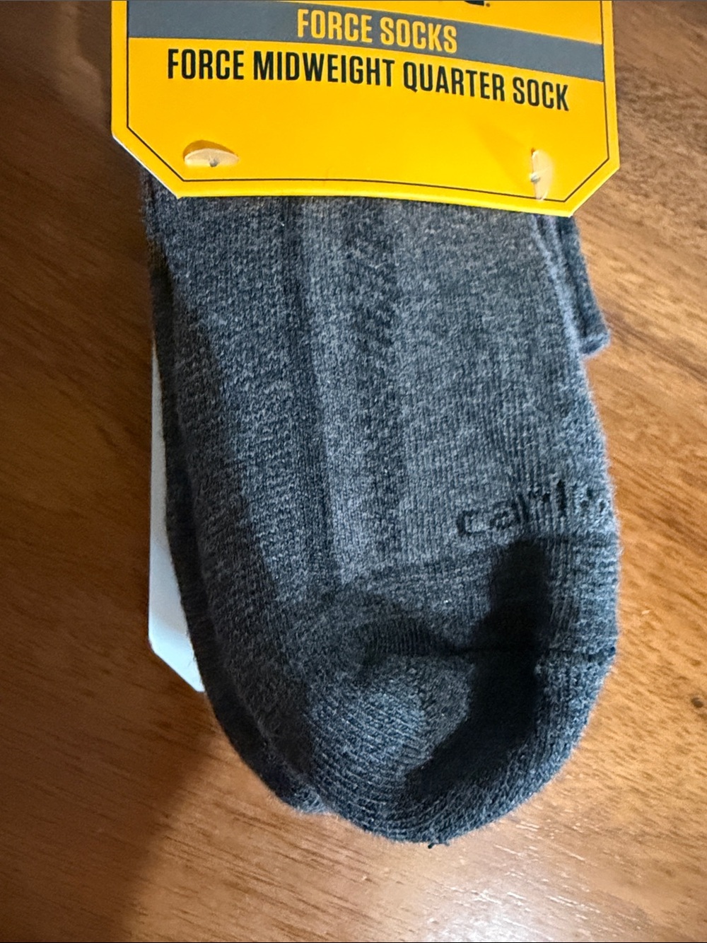Carhartt Gray Midweight Quarter Socks - Men's Pack - Picture 6 of 6